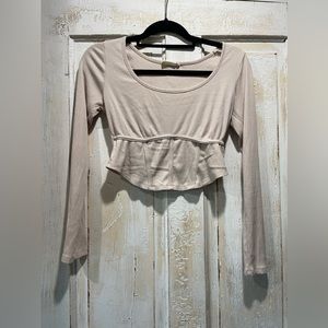 Long sleeve ribbed crop